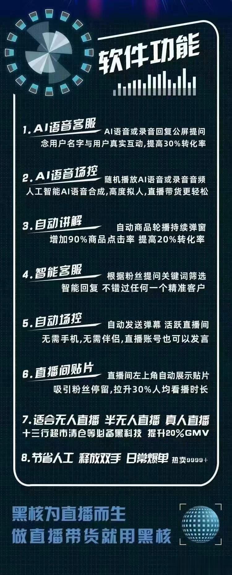 【高端精品】外面收费998的黑核AI爆单助手，直播场控必备【永久版脚本】