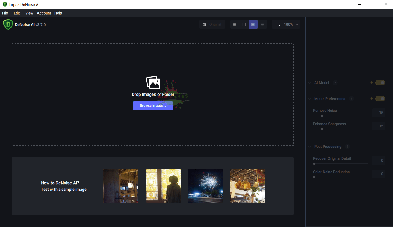 人工智能图像降噪软件 Topaz DeNoise AI v3.7.0便携版