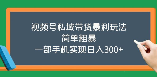 视频号私域带货暴利玩法，简单粗暴，一部手机实现日入300+