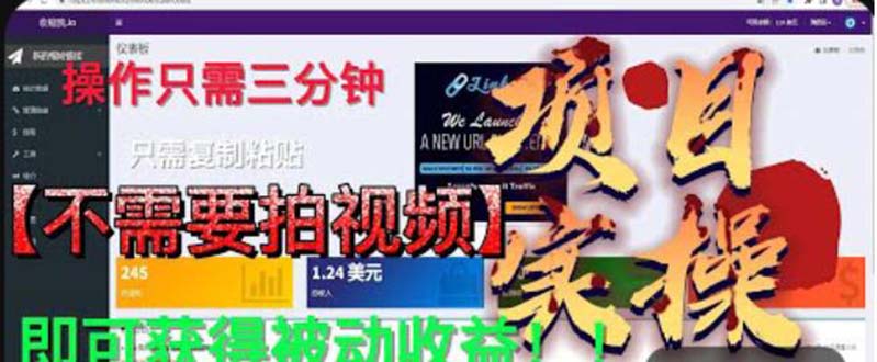 最新国外掘金项目 不需要拍视频 即可获得被动收益 只需操作3分钟实现躺赚