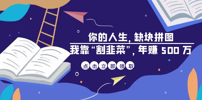 某高赞电子书《你的人生，缺块 拼图——我靠“割韭菜”，年赚 500 万》