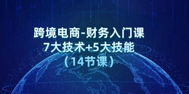 跨境电商-财务入门课：7大技术+5大技能（14节课）