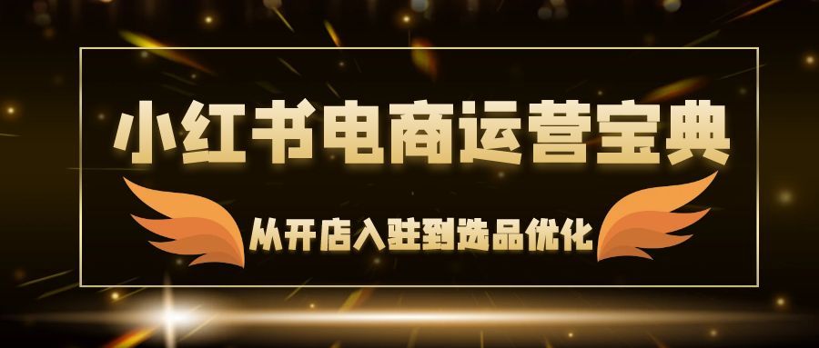 小红书电商运营宝典：从开店入驻到选品优化，一站式解决你的电商难题