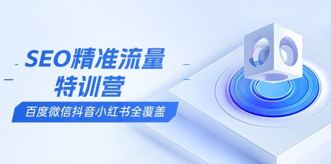 SEO精准流量特训营，百度微信抖音小红书全覆盖，带你搞懂搜索优化核心技巧