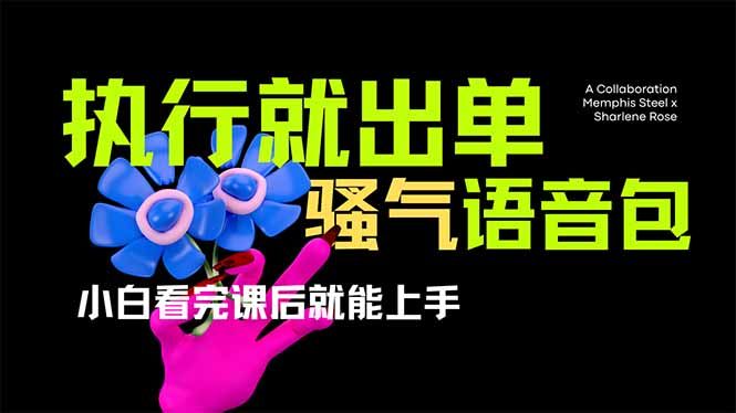 爆火全网的开车导航骚气语音包,只要执行就出单，小白看完课程就能实操