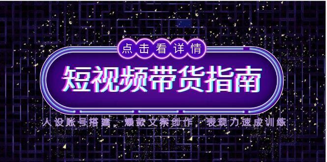 2025短视频带货指南，人设账号搭建，爆款文案创作，表现力速成训练